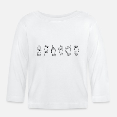 Alphabet langue des signes LSF idée cadeau - T-shirt manches longues Bébé
