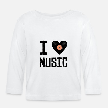 Vinyl J’AIME LA MUSIQUE - La musique est la réponse - La musique, c’est la vie - T-shirt manches longues Bébé