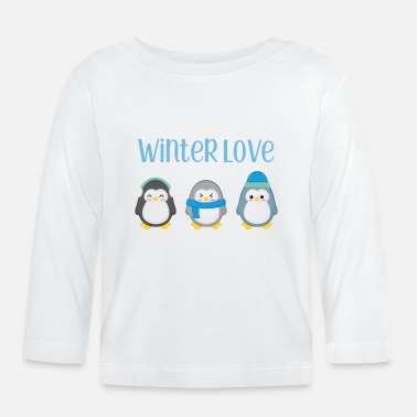 Hiver Penguin - Hiver - Cadeau - Sucré - Penguins - T-shirt manches longues Bébé