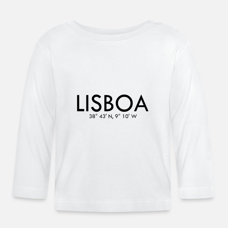 Lisboa - Portugal - Coordenadas - Latitud' Camiseta de manga larga bebé |  Spreadshirt