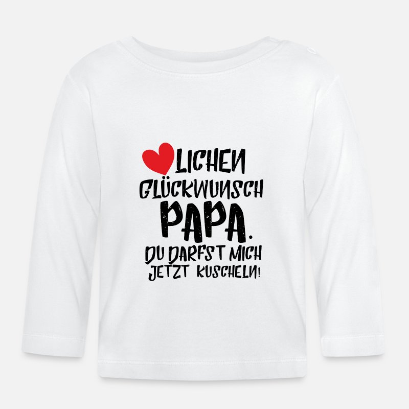 nur pflegeleichter Spruch lustig Jungen Shirt MoonWorks® Baby Langarmshirt Babyshirt Ganz der Papa 