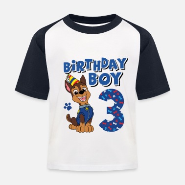 Spreadshirt Paw Patrol 3 Year Old Birthday Boy Chase Kids' Longsleeve Shirt