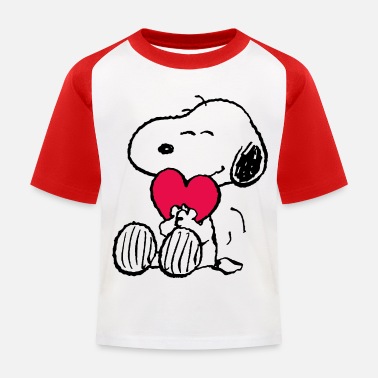 Peanuts Snoopy Hart Liefde Valentijnscadeau - Kinderen baseball T-shirt