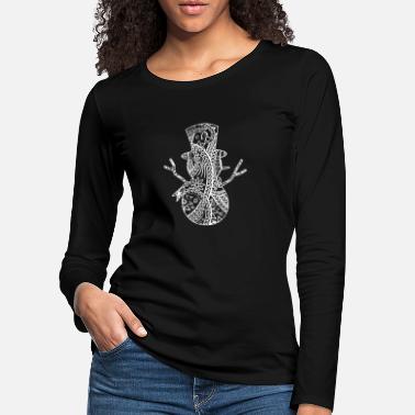 Bonhomme Motif illustration dessin bonhomme de neige - T-shirt manches longues premium Femme