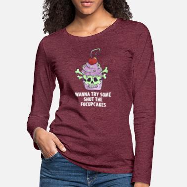 Pastel Goth Cupcake Meme Kawaii Gothic Sarcastic - Women&#39;s Premium Longsleeve Shirt