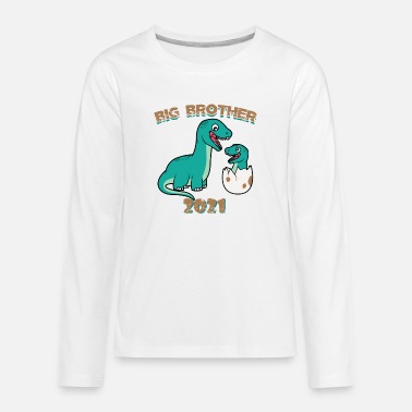 BIG Brother 2021 Dino Birthday Dinosaurs Party - Teenage Premium Longsleeve Shirt