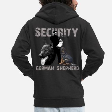 Schäfer Tysk herde, hundhuvud, hundsport, hundsord, - Premium zip hoodie herr