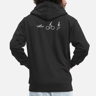 Triathlon Skeleton Triathlon Triathlete Funny design - Men&#39;s Premium Zip Hoodie