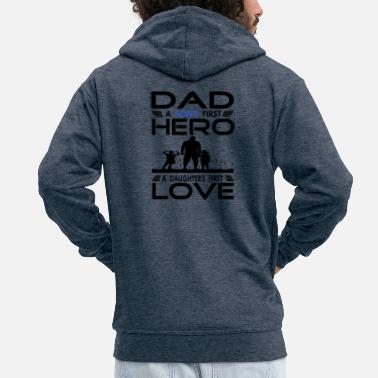 Father father and son - Men&#39;s Premium Zip Hoodie