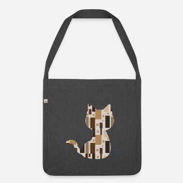Pattern Cat pattern pattern - Shoulder Bag recycled