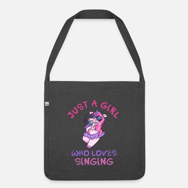 Music Just A Girl Who Loves Singing Unicorn - Shoulder Bag recycled