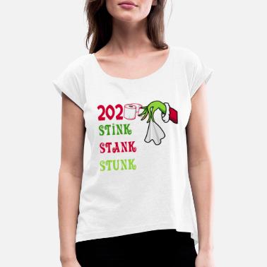 Puanteur 2020 puant puant puant - T-shirt à manches retroussées Femme