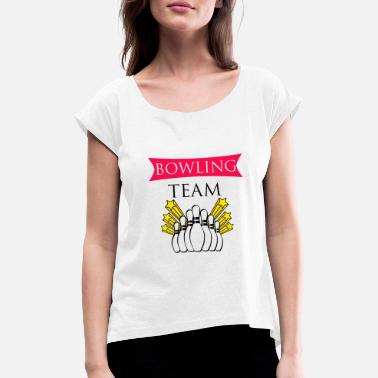 Bowlinglag Bowlinglag - T-skjorte med rulleermer for kvinner