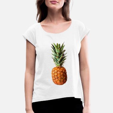 Ananas ananas - Naisten t-paita jossa rullatut hihat