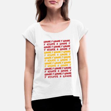 Vinner Vinn og vinn og vinn - T-skjorte med rulleermer for kvinner