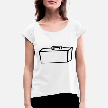 Matkalaukku matkalaukku - Naisten t-paita jossa rullatut hihat
