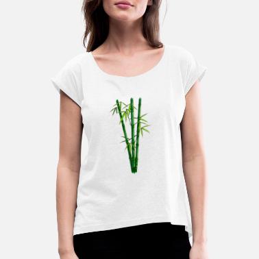 Bamboo Bamboo - T-skjorte med rulleermer for kvinner