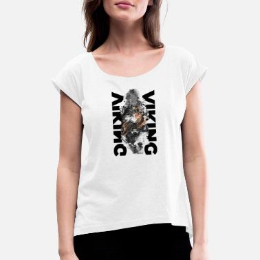 Arttu Viking - T-skjorte med rulleermer for kvinner