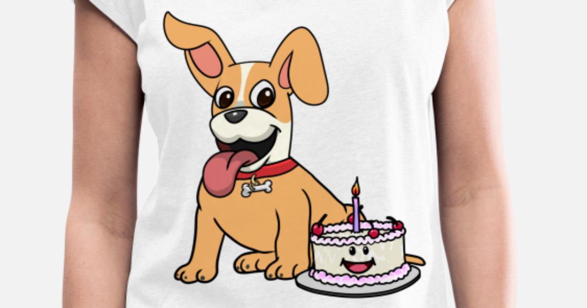 Gangster analyse Kamel Hunde Fødselsdag Hund Fødselsdagskage Sult' T-shirt med rulleærmer dame |  Spreadshirt