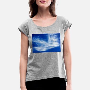 Blå Himmel Blå himmel - T-skjorte med rulleermer for kvinner