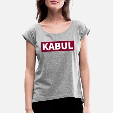 Kabul KABUL - T-skjorte med rulleermer for kvinner