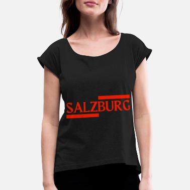 Salzburg Salzburg - T-skjorte med rulleermer for kvinner