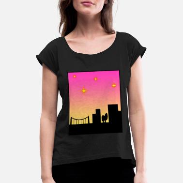 Soirées Skyline femmes soirée soirée - T-shirt à manches retroussées Femme