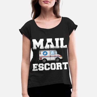 Scannen Postdienst Postbote US Paketdienst Postbeamter - Frauen T-Shirt mit gerollten Ärmeln
