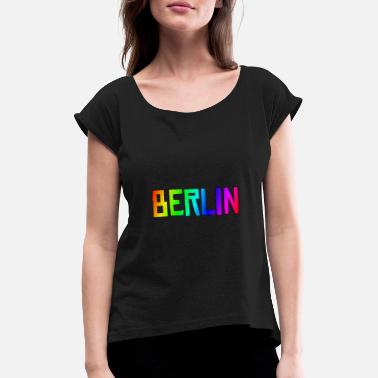 Berlin Berlin - Koszulka damska z lekko podwiniętymi rękawami