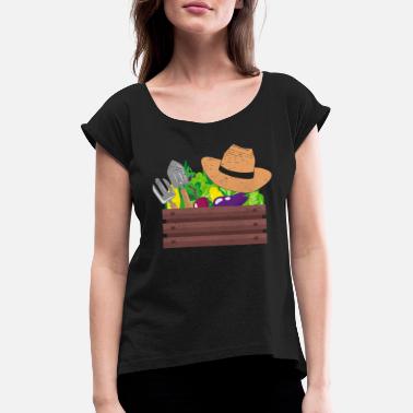 Ernte Bauer Gärtner Gemüsebauer Gartenbau Gemüse - Frauen T-Shirt mit gerollten Ärmeln