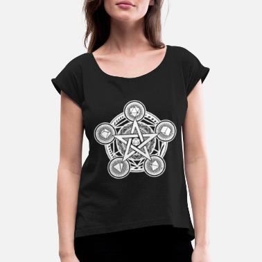 Pentagramme D20 Pentagramme RPG game - T-shirt à manches retroussées Femme