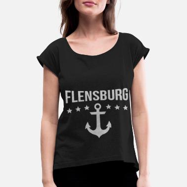 Flensburg Flensburg - Frauen T-Shirt mit gerollten Ärmeln
