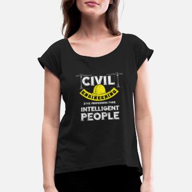 Génie Civil Génie civil - T-shirt à manches retroussées Femme