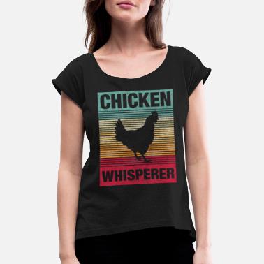 Poulet Rôti Poulet poulet poulet poulet - T-shirt à manches retroussées Femme