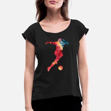 Soccer Player Soccer Soccer Soccer Players - Women&#39;s Rolled Sleeve T-Shirt