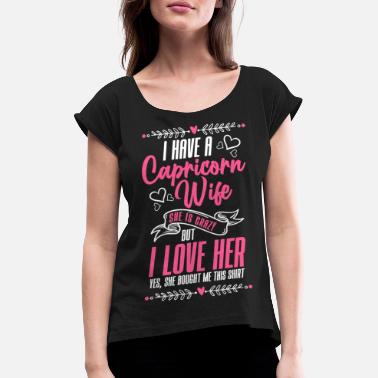 Aberglaube Steinbock Aberglaube - Frauen T-Shirt mit gerollten Ärmeln