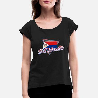 Sint Maarten Sint Maarten - Frauen T-Shirt mit gerollten Ärmeln