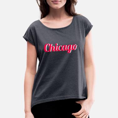 Chicago Bears Chicago - Women&#39;s Rolled Sleeve T-Shirt