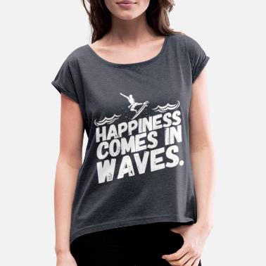 Surfe Surf Surfer Surf Funny sayings flaks - T-skjorte med rulleermer for kvinner