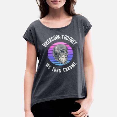 Hair Bikers with grey hair - Women&#39;s Rolled Sleeve T-Shirt