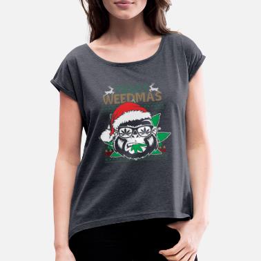 Hemp Hemp cannabis Ugly Christmas Sweater Gift - Women&#39;s Rolled Sleeve T-Shirt