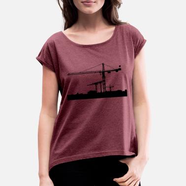 Industri industrien - T-skjorte med rulleermer for kvinner