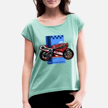 Super Sport Moottoripyörä RR Super Sport - Naisten t-paita jossa rullatut hihat