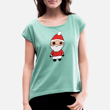 Santa Claus Santa Claus Christmas Santa Claus - Women&#39;s Rolled Sleeve T-Shirt