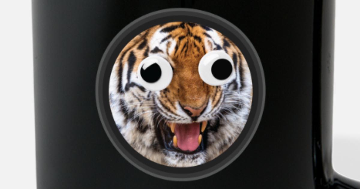 Tiger with loose eyes Funny Party Meme' Mug | Spreadshirt
