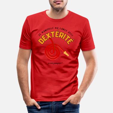 Bénévoles Cadeau humour sapeurs pompiers lance incendie - T-shirt moulant Homme
