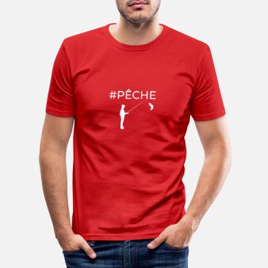 Do Połowu Szczupaka #BRZOSKWINIA - Obcisła koszulka męska