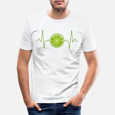 Lime Lime hjerteslag - Slim fit T-skjorte for menn