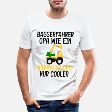 Tiefbau Baggerfahrer Opa Handwerker Vatertag Geschenk - Männer Slim Fit T-Shirt