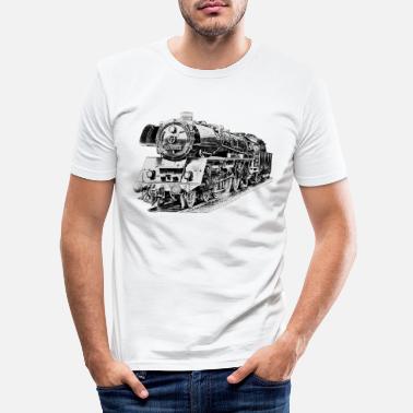 Pociąg steam locomotive - Obcisła koszulka męska